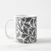 William Morris Oak Leaves, Grey / Grey and White Koffiemok (Links)