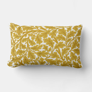 William Morris Oak Leaves, Mustard Yellow & White Kussen