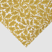 William Morris Oak Leaves, Mustard Yellow & White Tissuepapier (Detail)