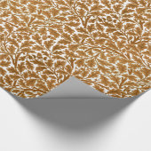 William Morris Oak Leaves, Rust Brown and White Cadeaupapier (Hoek)