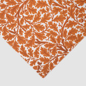 William Morris Oak Leaves, Rust Oranje & Cream Tissuepapier (Detail)