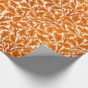 William Morris Oak Leaves, Rust Oranje & Cream Wr Cadeaupapier