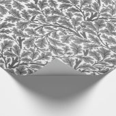 William Morris Oak Leaves, Silver Grey en White Cadeaupapier (Hoek)