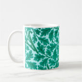 William Morris Oak Leaves, Turquoise & Aqua Koffiemok (Links)
