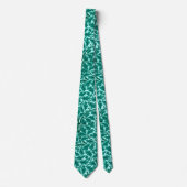 William Morris Oak Leaves, Turquoise & Aqua Stropdas (Voorkant)