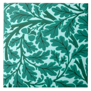 William Morris Oak Leaves, Turquoise & Aqua Tegeltje