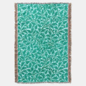 William Morris Oak Leaves, Turquoise & Aqua Throw Deken (Voorkant Verticaal)