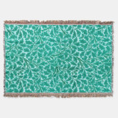 William Morris Oak Leaves, Turquoise & Aqua Throw Deken (Voorkant)