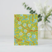 William Morris - Omslag (geel en blauw) Briefkaart (Staand voorkant)