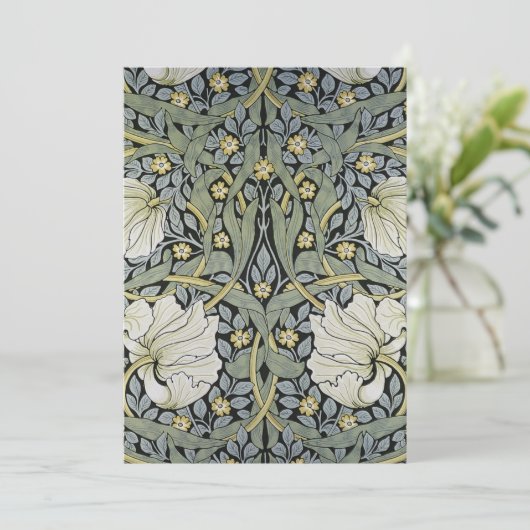 William Morris - Ontwerp van het Pimpernel Pattern Bedankkaart (Staand voorkant)