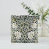 William Morris - Ontwerp van het Pimpernel Pattern Feestdagenkaart (Staand voorkant)