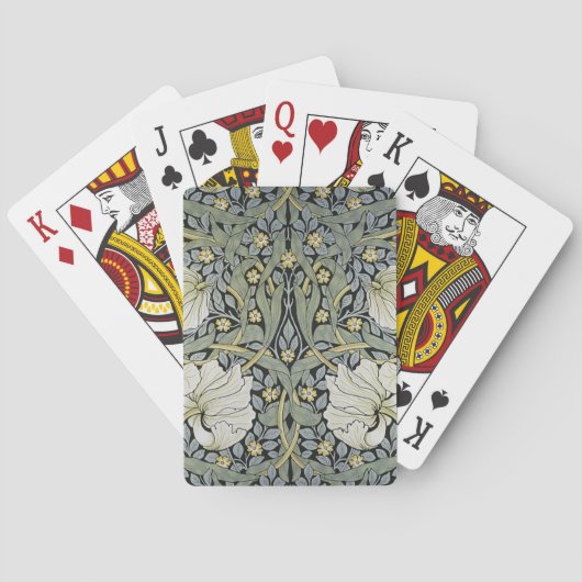 William Morris - Ontwerp van het Pimpernel Pattern Pokerkaarten (Achterkant)