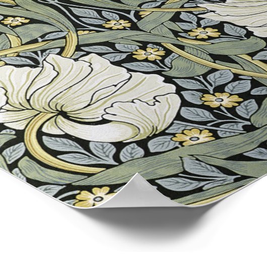 William Morris - Ontwerp van het Pimpernel Pattern Poster (Hoek)