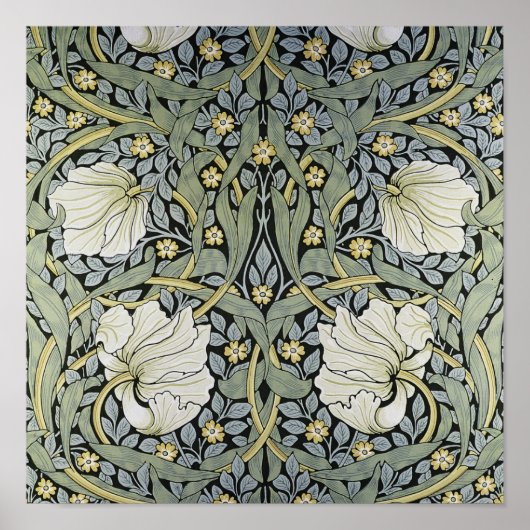 William Morris - Ontwerp van het Pimpernel Pattern Poster (Voorkant)