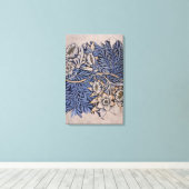 William Morris - ONTWERP VOOR Tulp EN WILLOW INDIG Canvas Afdruk (Insitu (Houten vloer))