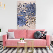 William Morris - ONTWERP VOOR Tulp EN WILLOW INDIG Canvas Afdruk (Insitu (Woonkamer))