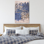 William Morris - ONTWERP VOOR Tulp EN WILLOW INDIG Canvas Afdruk (Insitu (Slaapkamer))
