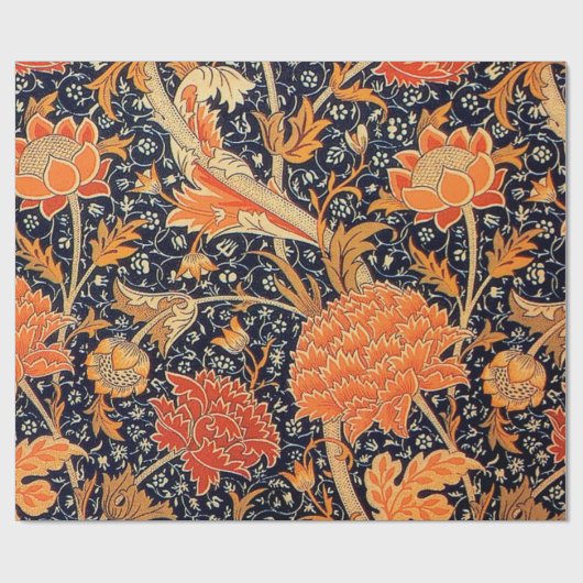 William Morris Oranje Cray Cadeaupapier (Vlak)
