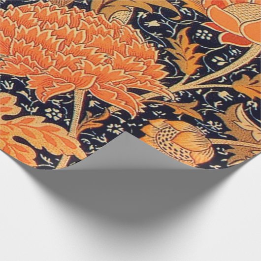 William Morris Oranje Cray Cadeaupapier (Hoek)