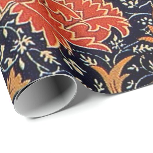 William Morris Oranje Cray Cadeaupapier (Rol Hoek)