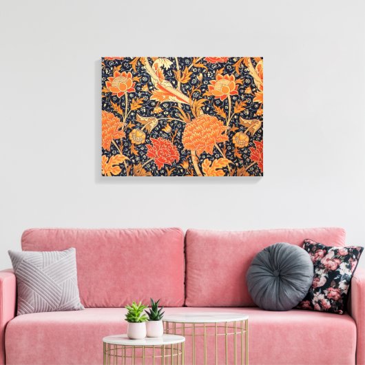 William Morris Oranje Cray Canvas Afdruk (Insitu (Woonkamer))