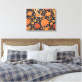 William Morris Oranje Cray Canvas Afdruk (Insitu (Slaapkamer))