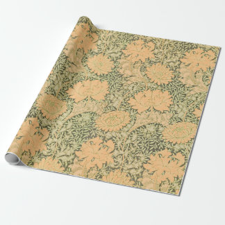WILLIAM MORRIS - ORANJE EN GROENBOEK CADEAUPAPIER