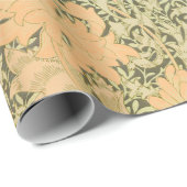 WILLIAM MORRIS - ORANJE EN GROENBOEK CADEAUPAPIER (Rol Hoek)