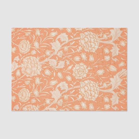 William Morris ORANJE FLORAL Tissue Paper Tissuepapier (Voorkant)