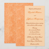 William Morris Oranje Floral Wedding Invitation Kaart (Voorkant / Achterkant)