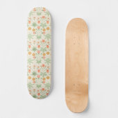 William Morris Oranje, roze & Green Daisy Pattern Persoonlijk Skateboard (Voorkant)