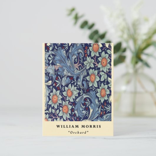 William Morris Orchard Fruit Pattern Briefkaart (Staand voorkant)
