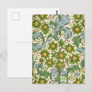 William Morris Orchard Groene Bloemrijke Kunst Briefkaart