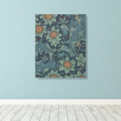 William Morris Orchard Pattern Art Canvas Afdruk (Insitu (Houten vloer))