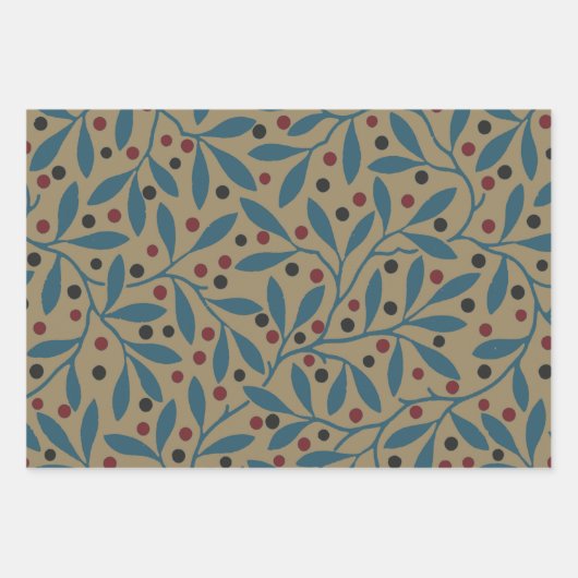 William Morris Orchard Pattern Art Inpakpapier Vel (Voorkant 3)