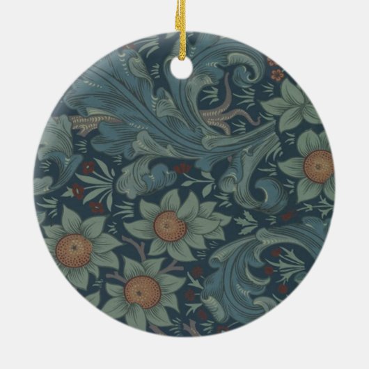 William Morris Orchard Pattern Art Keramisch Ornament (Achterkant)