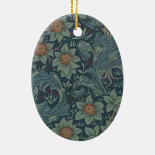 William Morris Orchard Pattern Art Keramisch Ornament (Achterkant)