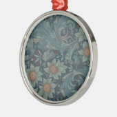 William Morris Orchard Pattern Art Metalen Ornament (Links)