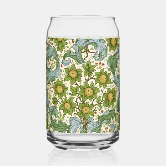 William Morris' Orchard Pattern Art Nouveau Blikvorm Glas (Achterkant)