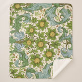 William Morris' Orchard Pattern Art Nouveau Sherpa Deken (Voorkant)