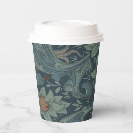 William Morris Orchard Pattern Art Papieren Bekers (Links)