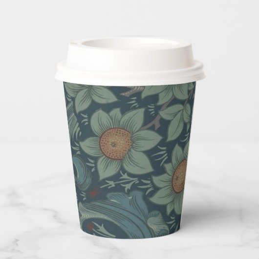 William Morris Orchard Pattern Art Papieren Bekers (Achterkant)