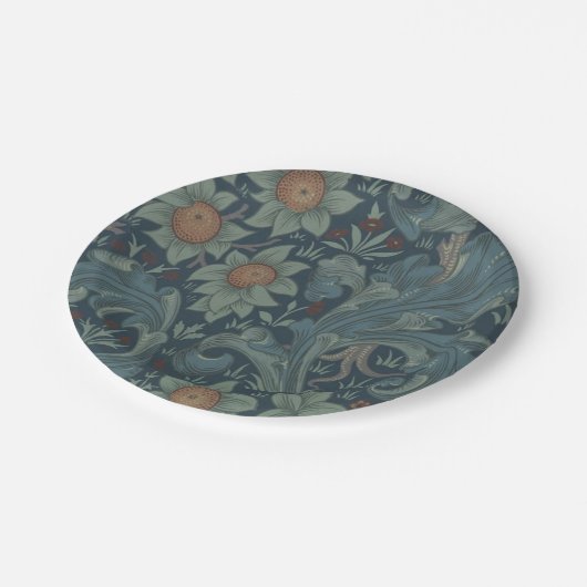 William Morris Orchard Pattern Art Papieren Bordje (Gekanteld)
