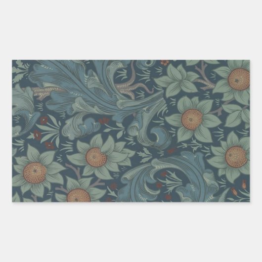 William Morris Orchard Pattern Art Rechthoekige Sticker (Voorkant)
