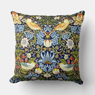 William Morris over het ontwerp van de aardbeiend Kussen