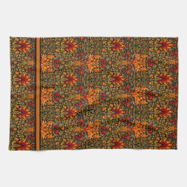 William Morris oververzadigde herfstkleuren Theedoek