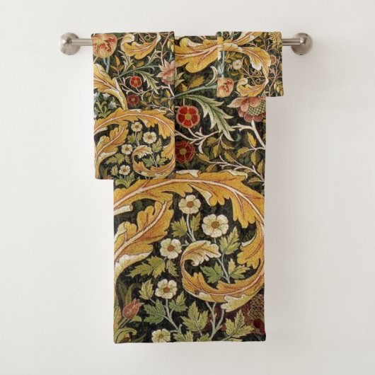 William Morris Owl an Acanthus Bad Handdoek (Insitu)