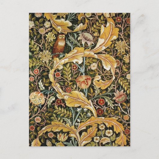 William Morris Owl an Acanthus Briefkaart (Voorkant)