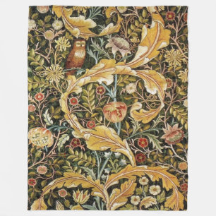 William Morris Owl an Acanthus Fleece Deken