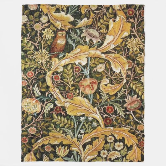 William Morris Owl an Acanthus Fleece Deken (Voorkant)